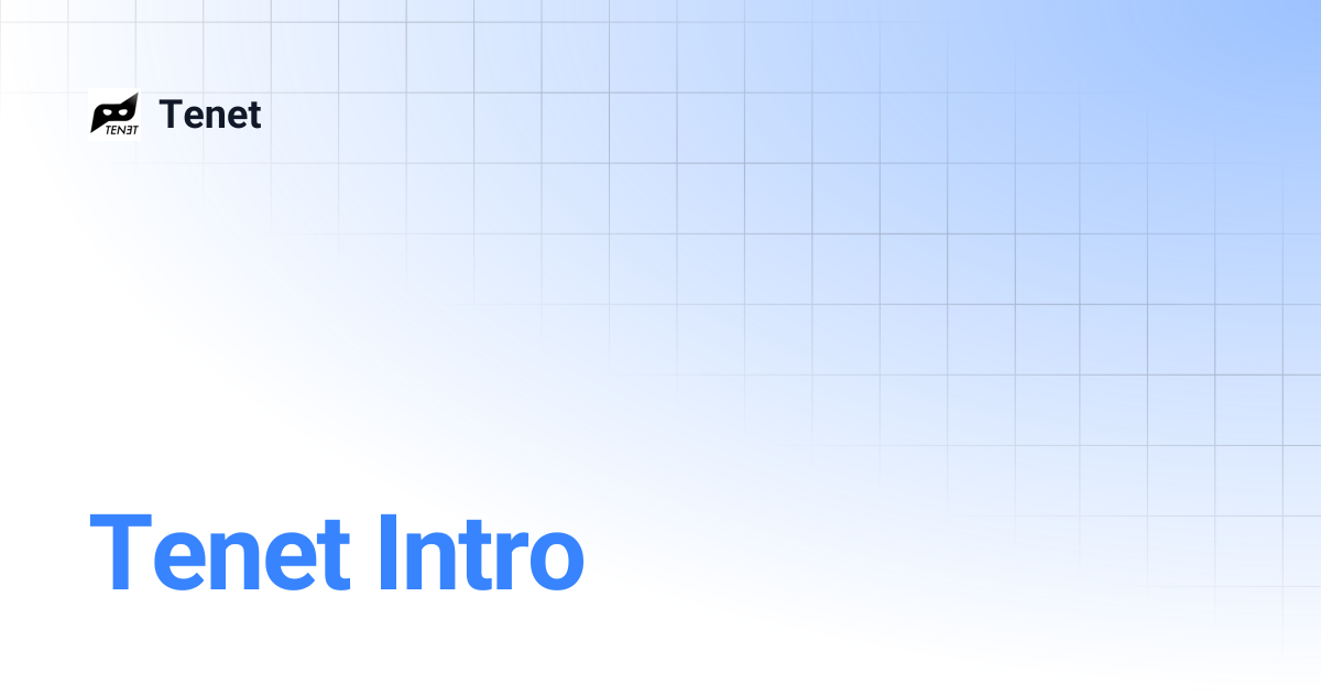 Tenet Intro | Tenet